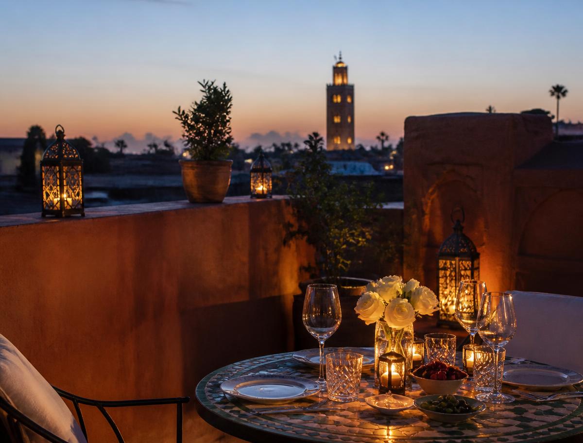 Réservation d'un dîner romantique à Marrakech